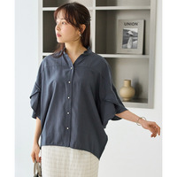 スキッパーフリル衿ブラウス　LL/3L/4L/5L　オフィスカジュアル　ラビアンジェ