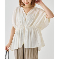 フロントファスナーシアーブラウス　LL/3L/4L/5L　ラビアンジェ