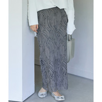 【洗える】チュールレースナロースカート　LL/3L/4L　ラビアンジェ