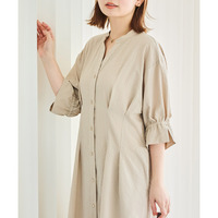 ウエストタックシアーサッカーワンピース　LL/3L/4L/5L　オンオフ兼用　ラビアンジェ