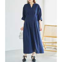 ウエストタックシアーサッカーワンピース LL/3L/4L/5L オンオフ兼用 ラビアンジェ