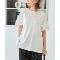 【好機能シリーズ】接触冷感・吸水速乾・UVカット｜フレアスリーブタックプルオーバー　LL/3L/4L/5L　ラビアンジェ