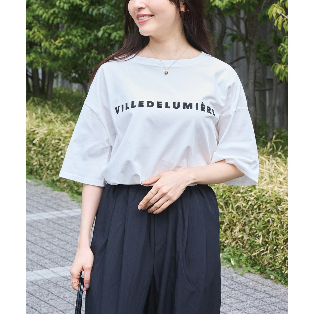 【好機能シリーズ】接触冷感・吸水速乾・UVカット｜フロッキーロゴTシャツ　LL/3L/4L/5L　ラビアンジェ