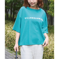 【好機能シリーズ】接触冷感・吸水速乾・UVカット｜フロッキーロゴTシャツ　LL/3L/4L/5L　ラビアンジェ