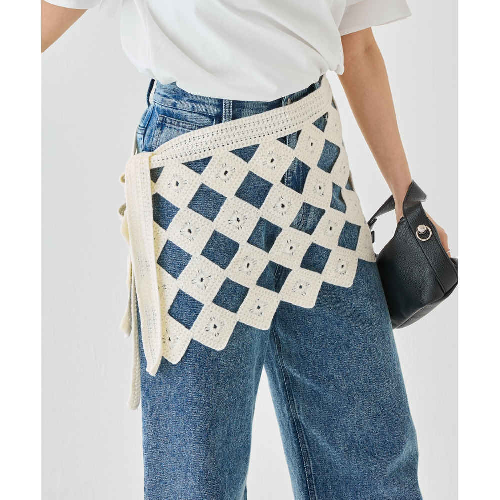 クロシェ編みラップスカート｜巻きスカート　ラビアンジェ