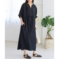 刺繍カフタンワンピース　LL/3L/4L/5L　ラビアンジェ