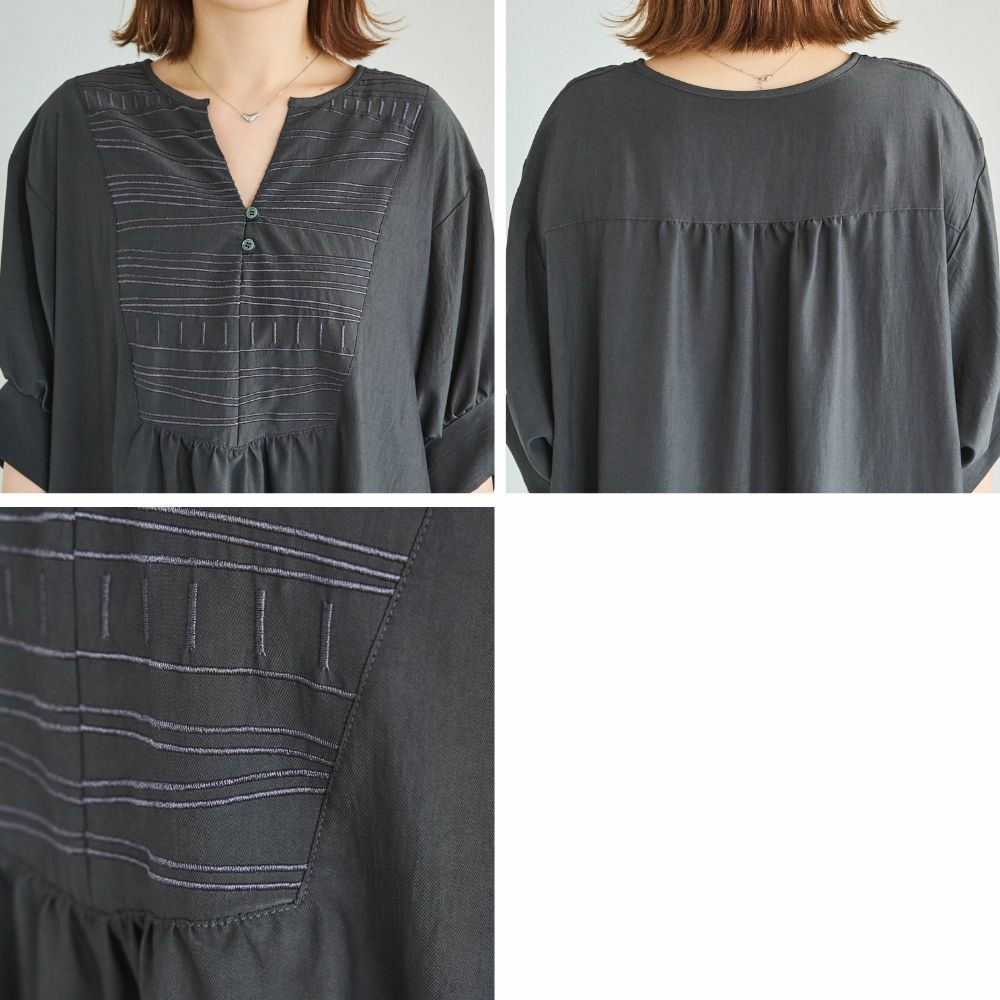 刺繍カフタンワンピース LL/3L/4L/5L ラビアンジェ18