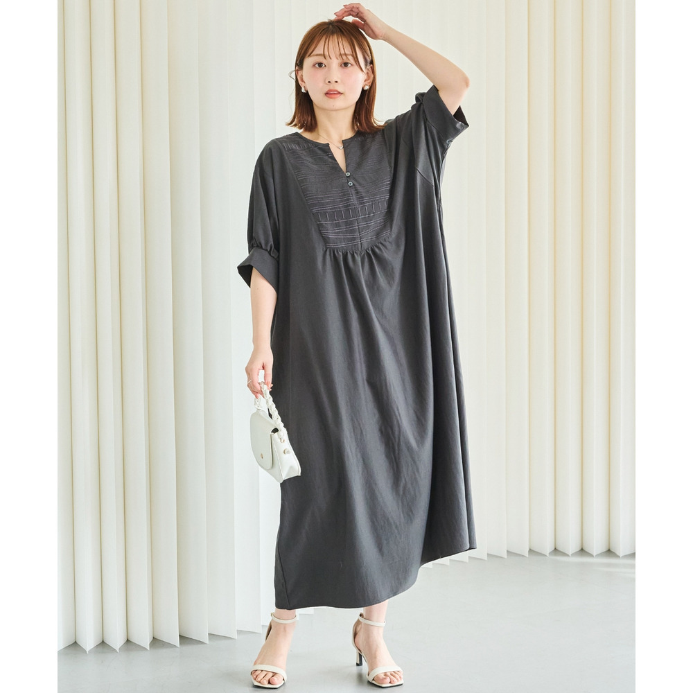 刺繍カフタンワンピース LL/3L/4L/5L ラビアンジェ2