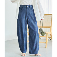 ライトデニムライクカーブパンツ　LL/3L/4L/5L　ラビアンジェ