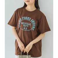 カレッジロゴプリントTシャツ　LL/3L/4L　ラビアンジェ