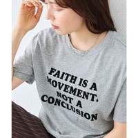 フロッキーメッセージロゴプリントTシャツ｜ヴィンテージライク/ロゴT　LL/3L/4L/5L　ラビアンジェ