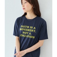 フロッキーメッセージロゴプリントTシャツ｜ヴィンテージライク/ロゴT　LL/3L/4L/5L　ラビアンジェ