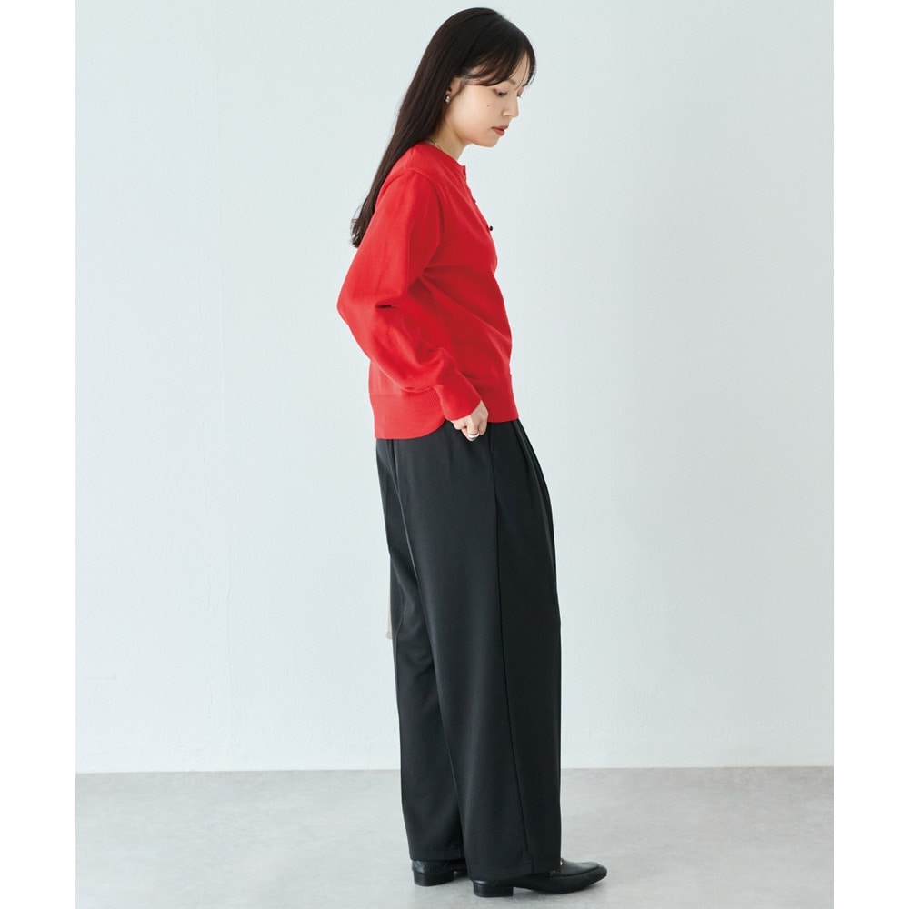 ストレッチカットソータックワイドパンツ|ウエストゴム/きちんと見え/きれいめ /イージーパンツ LL/3L/4L/5L ラビアンジェ7