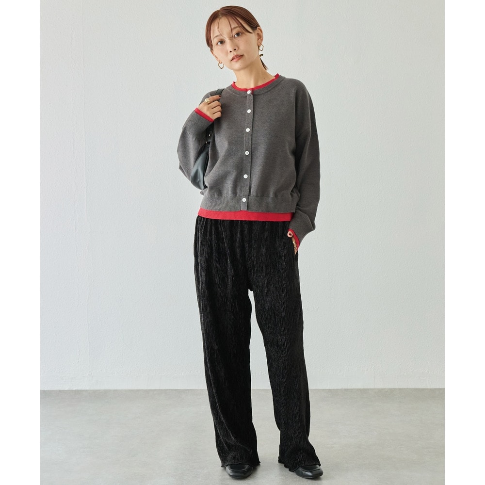 【洗える】レイヤード風カーデライクトップス│重ね着風/長袖/体型カバー/カーディガン風/レオパード柄/ヒョウ柄 3L/4L ラビアンジェ11