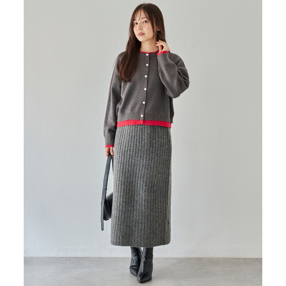 【洗える】レイヤード風カーデライクトップス│重ね着風/長袖/体型カバー/カーディガン風/レオパード柄/ヒョウ柄 3L/4L ラビアンジェ15