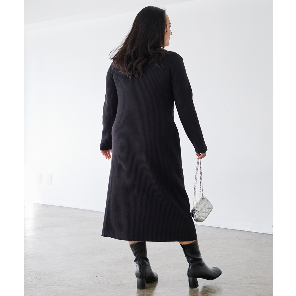 2WAYリブニットワンピース/LAVEANGE(ラビアンジェ)/大きいサイズ27