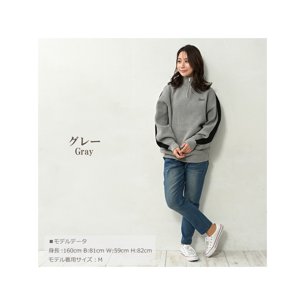 スポーツシーンでも着回せるハーフジッププルオーバー19