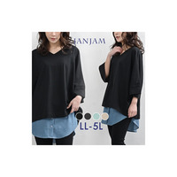 ゆったりとストレスフリーな着心地の7分袖ドルマンTシャツ