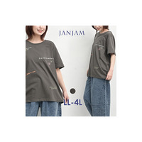 ランダムロゴが目を惹く半袖Tシャツ