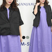 身幅ゆったり設計の撥水ドルマンショートシャツ