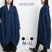 ナチュラルで上品な雰囲気が魅力のコクーンワンピース