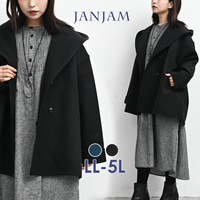 冬コーデが整うダブルボタンミドルフードコート