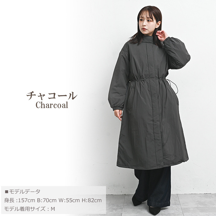 防寒性抜群の中綿入りモッズコート14