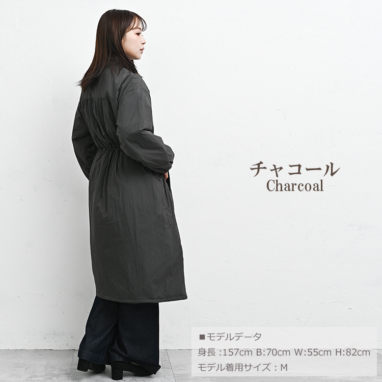 防寒性抜群の中綿入りモッズコート15