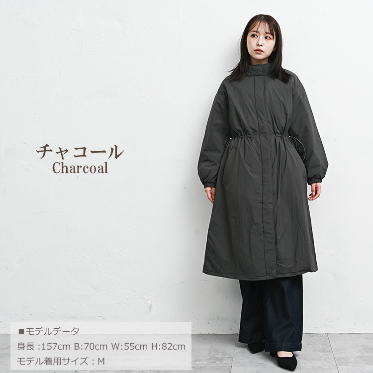 防寒性抜群の中綿入りモッズコート16