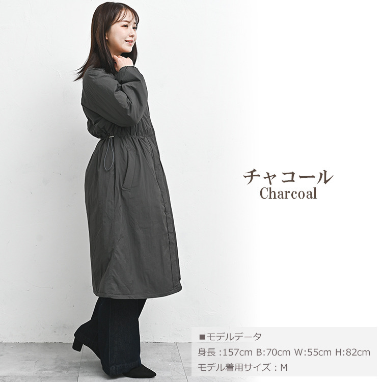 防寒性抜群の中綿入りモッズコート17