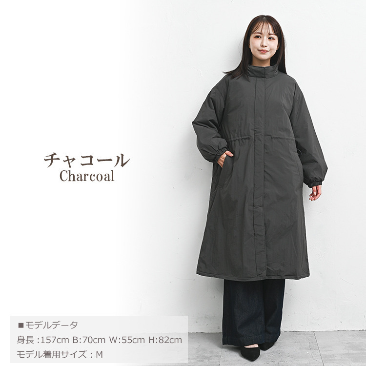 防寒性抜群の中綿入りモッズコート18