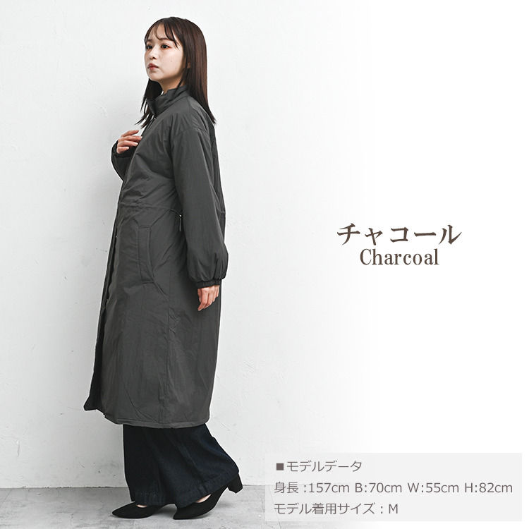 防寒性抜群の中綿入りモッズコート19