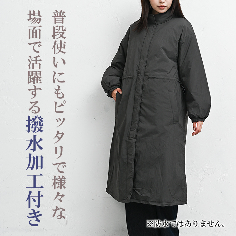 防寒性抜群の中綿入りモッズコート4