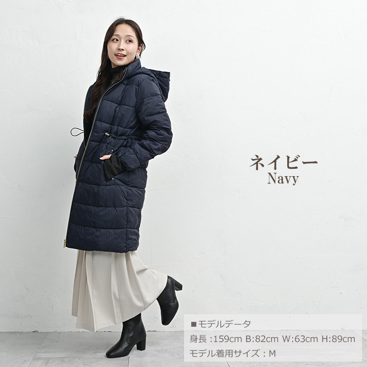 風や寒さからしっかり守る多機能中綿コート15