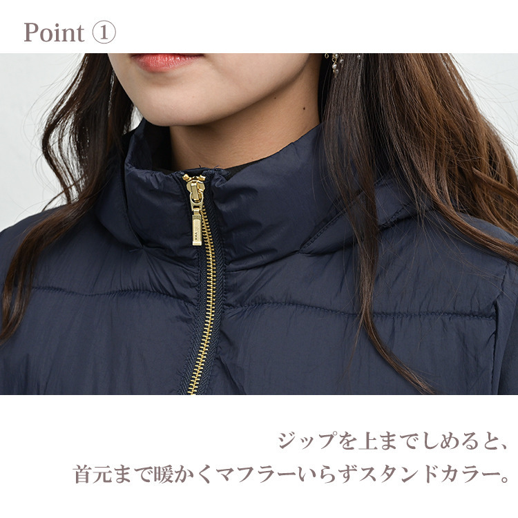 風や寒さからしっかり守る多機能中綿コート7