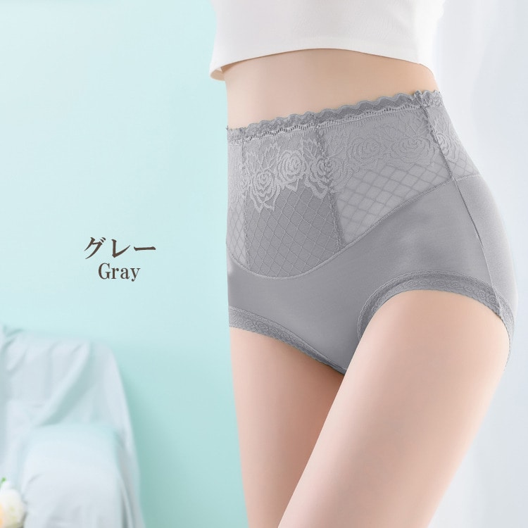 ぽっこりお腹をすっきり魅せるストレッチレースショーツ13