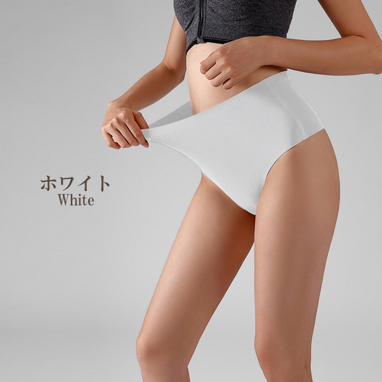 股上深めのすっぽり設計無地Tバックショーツ14