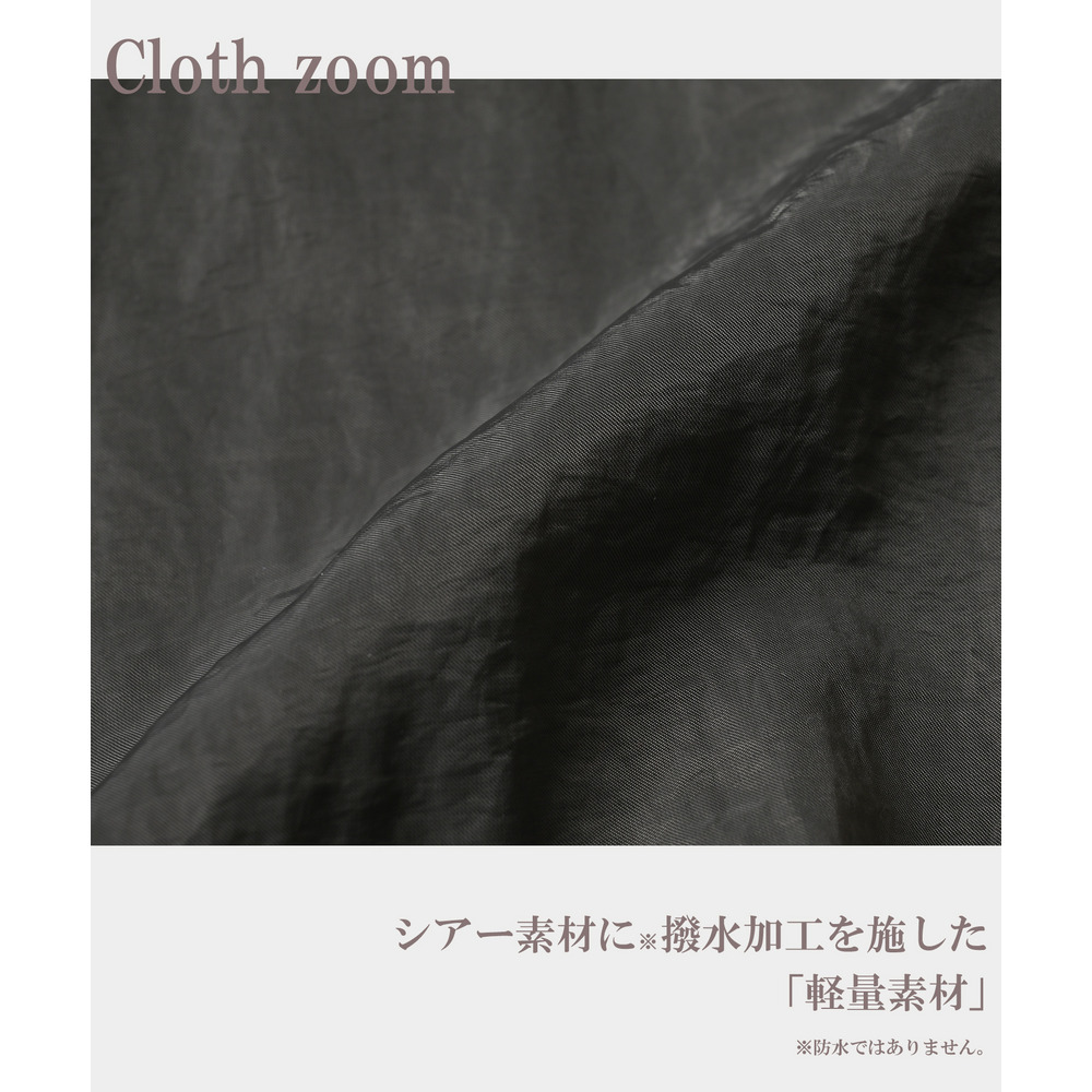 軽やかシアー素材の撥水ナイロンパーカー10