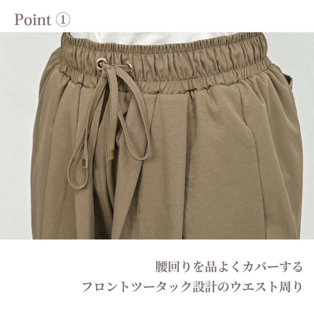腰回りを品よくカバーする、ツータックハーフパンツ5