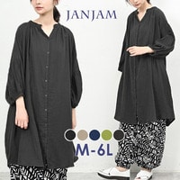たっぷりギャザー使いで体型カバーを叶えるコットンダブルガーゼワンピース