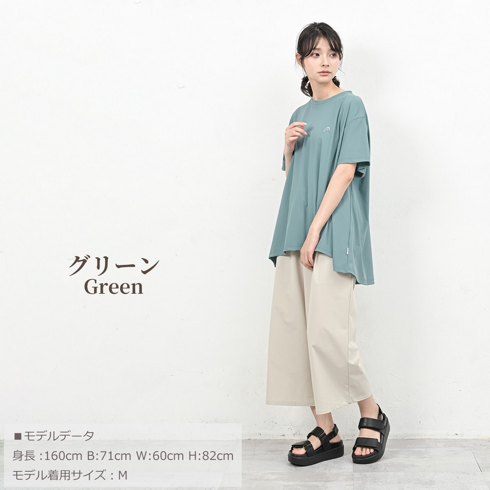 美しく広がるバックテールでお尻を隠すカジュアルTシャツ19