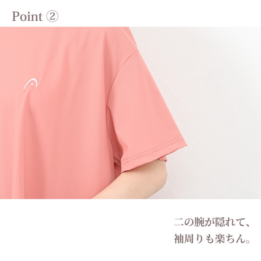 美しく広がるバックテールでお尻を隠すカジュアルTシャツ5
