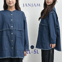 控えめフリンジデザインのデニムジャケット