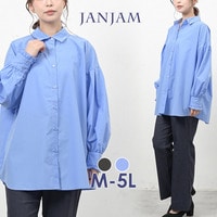 袖口のフリルがかわいい、衿付きの前開きボタンシャツ