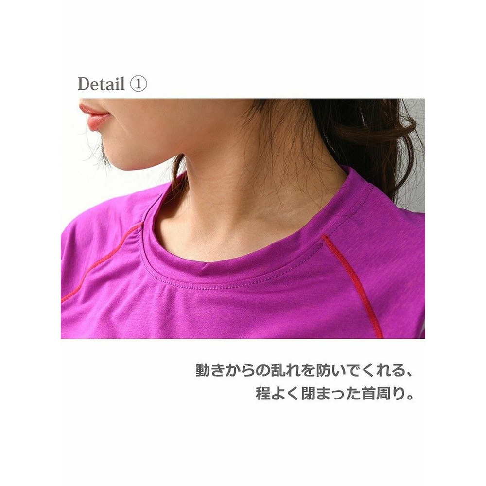 【大きいサイズスポーツウエア】トップスTシャツ半袖スポーツウェアストレッチヨガウェアジムウェア　大きいサイズ レディース7