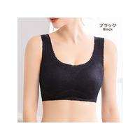 フィット感抜群の伸縮レース素材ノンワイヤーブラ。楽ちんな着け心地でしっかりホールド　大きいサイズ 下着