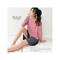 ウエストゴムでストレスフリーに着用可能。スパッツ付きキュロットパンツ　大きいサイズ レディース