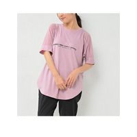 メッシュ切り替えで熱がこもりにくい通気性抜群の半袖Tシャツ　大きいサイズ レディース
