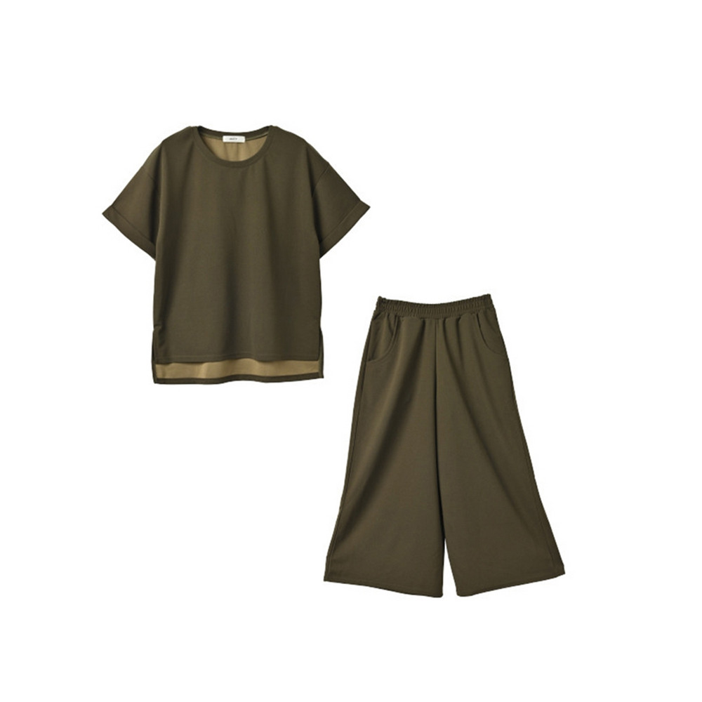Tシャツとパンツの上下セットアップ(ルームウエア) 大きいサイズ レディース22