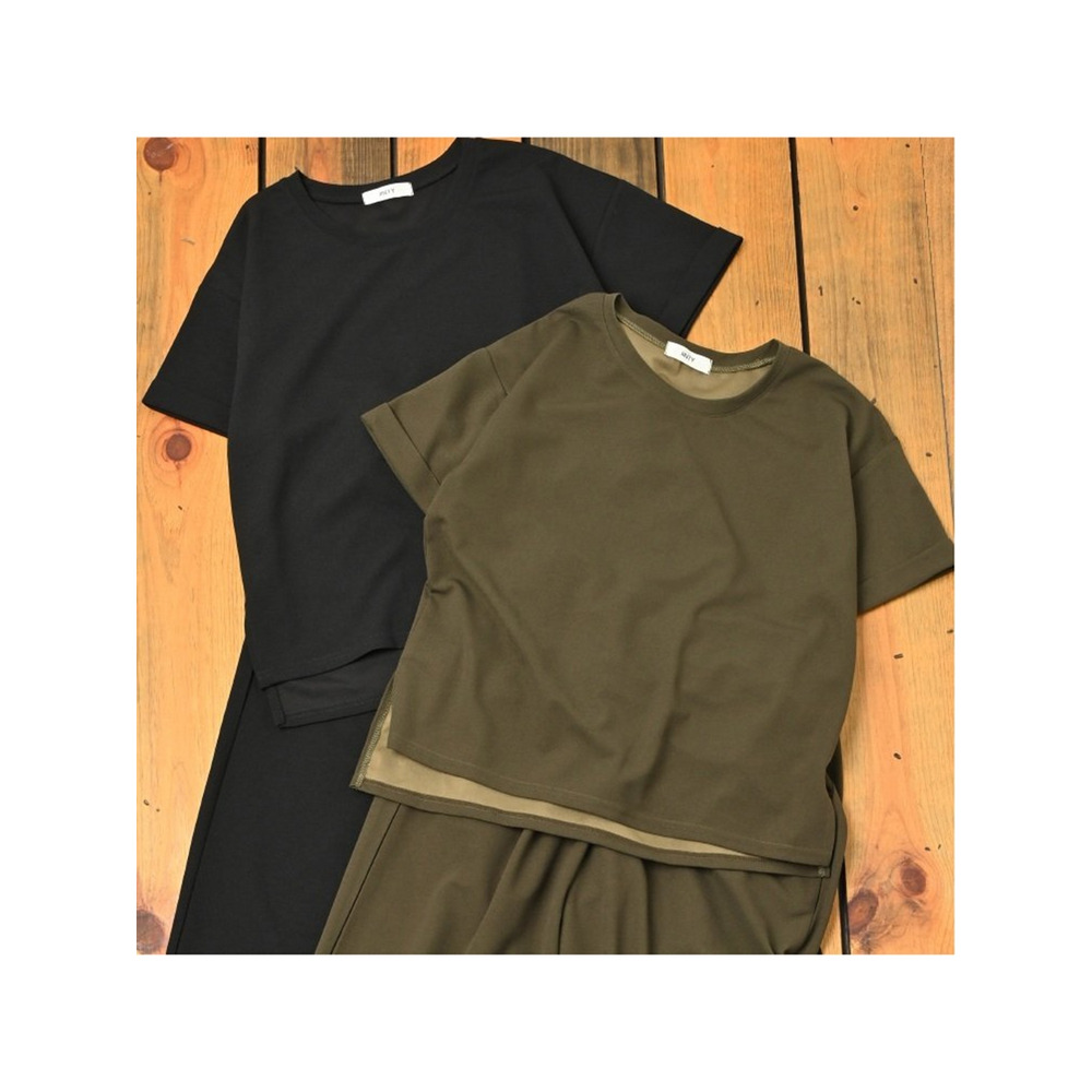 Tシャツとパンツの上下セットアップ(ルームウエア) 大きいサイズ レディース5